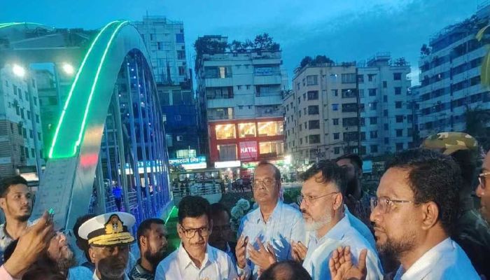 রামপুরা খালের ওপর আফতাবনগর-বনশ্রী ফুটওভার ব্রিজ চালু